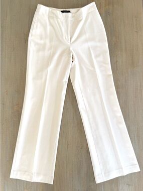 Talbots White Straight-Leg Trousers